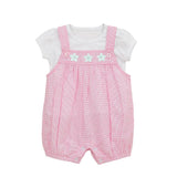 TORIO Pretty Pink Jasmine Overall Set - Baju Setelan Jumper Bayi Perempuan - Pakaian Anak Perempuan