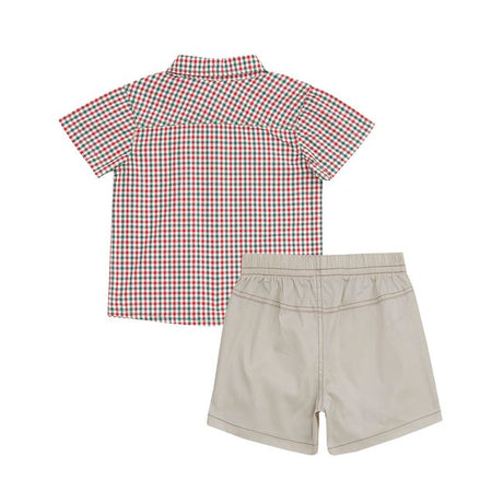TORIO Smart Casual Set Green Checkred - Baju Bayi - Setelan Anak Laki-laki