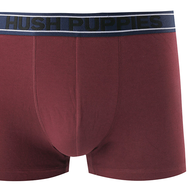 Hush Puppies Pakaian Pria Ctnsp2 Boxer In Navy / Maroon