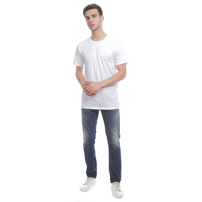 Hush Puppies Pakaian Neck Tee Pria  Classic Crew Neck Tee In  White