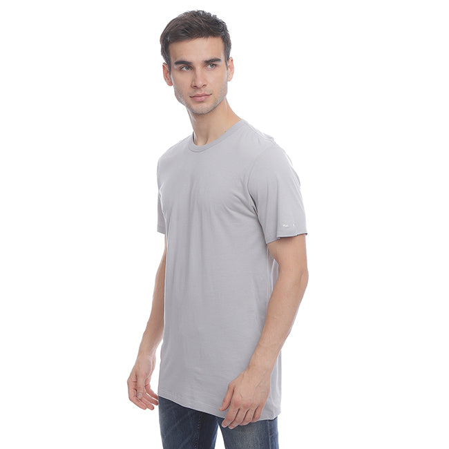 Hush Puppies Pakaian Neck Tee Pria  Ultimate Crew Neck Tee In Grey