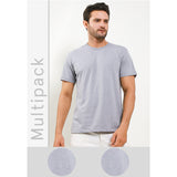 Hush Puppies Pakaian Underwear Pria 2 Ss Crew In Grey