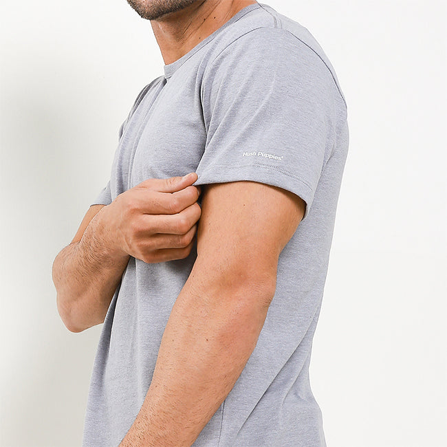 Hush Puppies Pakaian Underwear Pria 2 Ss Crew In Grey