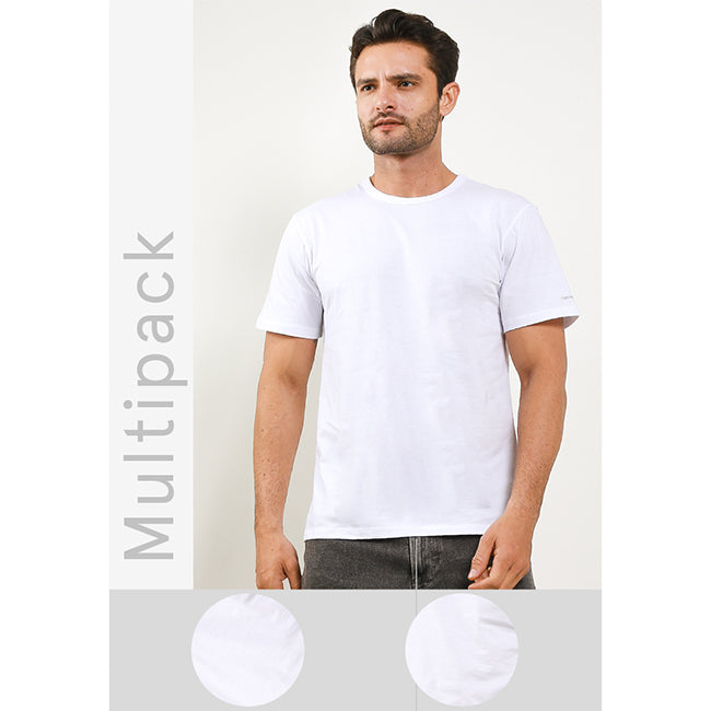 Hush Puppies Pakaian Underwear Pria 2 Ss Crew In White