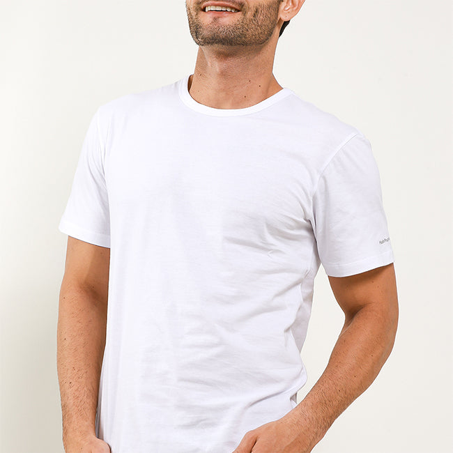 Hush Puppies Pakaian Underwear Pria 2 Ss Crew In White