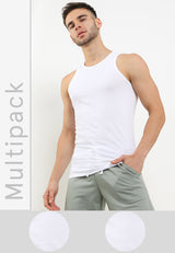 Hush Puppies Pakaian Underwear Pria 2 Tank In White