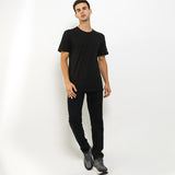 Hush Puppies Pakaian Pria 2 Ss Crew Modal In Black