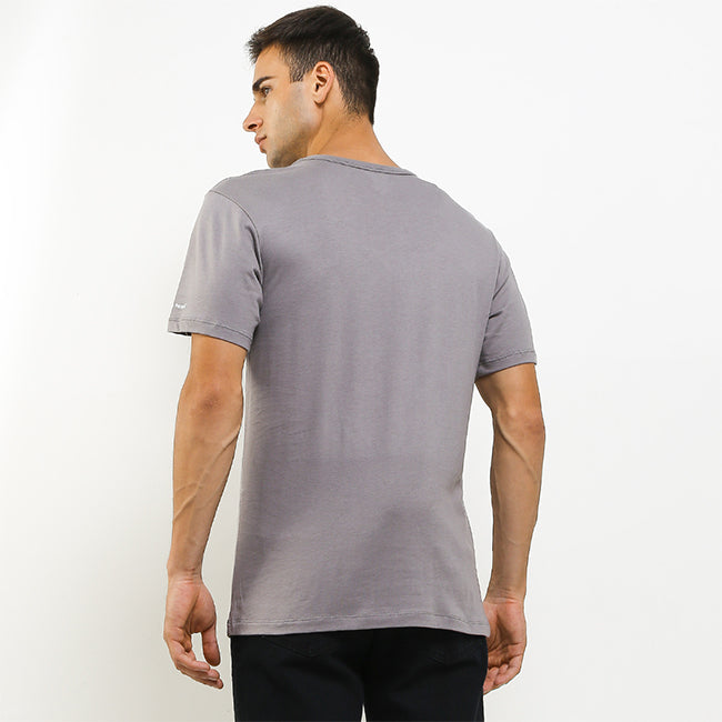 Hush Puppies Pakaian Pria 2 Ss Crew Modal In Grey