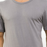 Hush Puppies Pakaian Pria 2 Ss Crew Modal In Grey