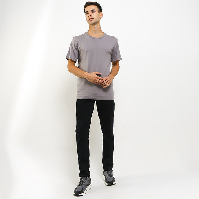 Hush Puppies Pakaian Pria 2 Ss Crew Modal In Grey
