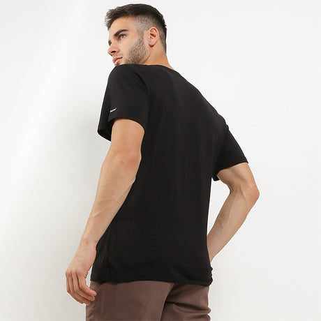 Hush Puppies Pakaian Underwear Pria 2 Ss Vneck Modal In Black