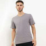Hush Puppies Pakaian Underwear Pria 2 Ss Vneck Modal In Grey