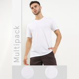 Hush Puppies Pakaian Underwear Pria 2 Ss Vneck Modal In White