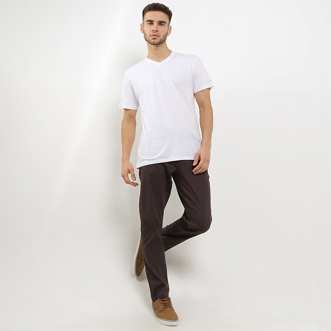 Hush Puppies Pakaian Underwear Pria 2 Ss Vneck Modal In White