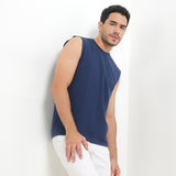 Hush Puppies Pakaian Pria Tank Top Ctnsp2 Muscle In All Navy