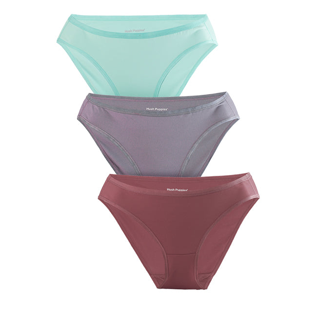 Hush Puppies Underwear  Wanita Bikini In Mauve / Purple / Mint