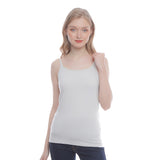 Hush Puppies Pakaian Tank Top Wanita Basic Camisole In Grey/Pink