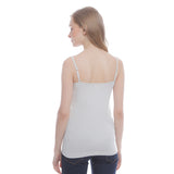 Hush Puppies Pakaian Tank Top Wanita Basic Camisole In Grey/Pink