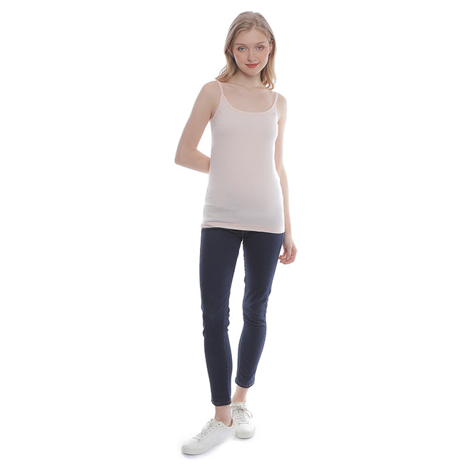 Hush Puppies Pakaian Tank Top Wanita  Basic Camisole In  Light Pink/Beige