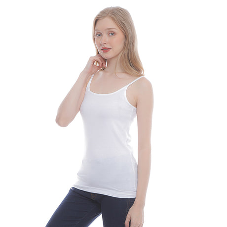 Hush Puppies Pakaian Tank Top Wanita  Basic Camisole In  White/White