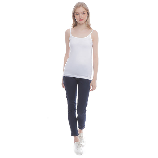 Hush Puppies Pakaian Tank Top Wanita  Basic Camisole In  White/White