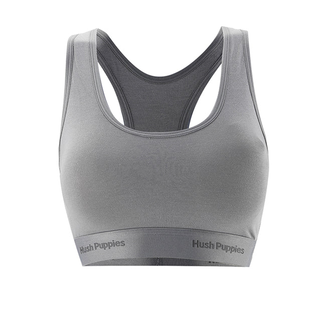Hush Puppies Pakaian Wanita Sport Bra Flo In Dark Gray