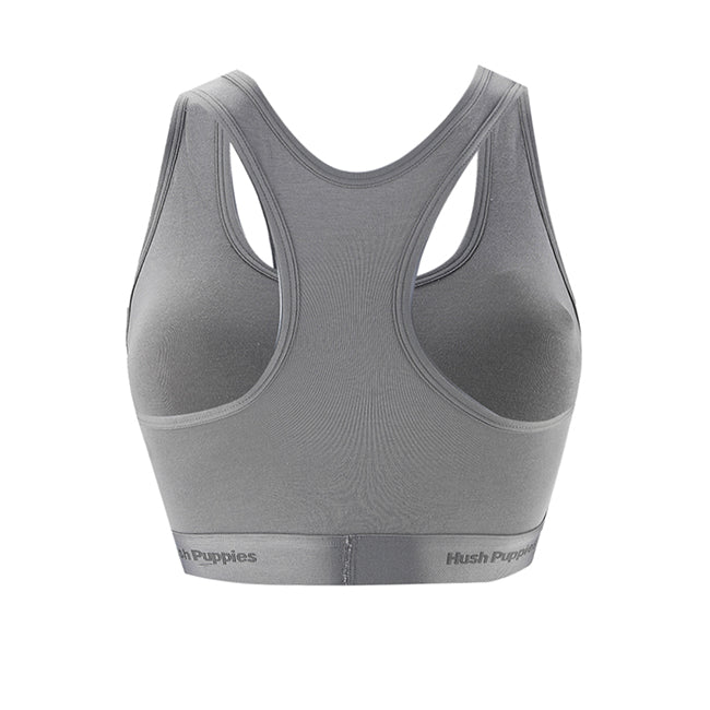 Hush Puppies Pakaian Wanita Sport Bra Flo In Dark Gray
