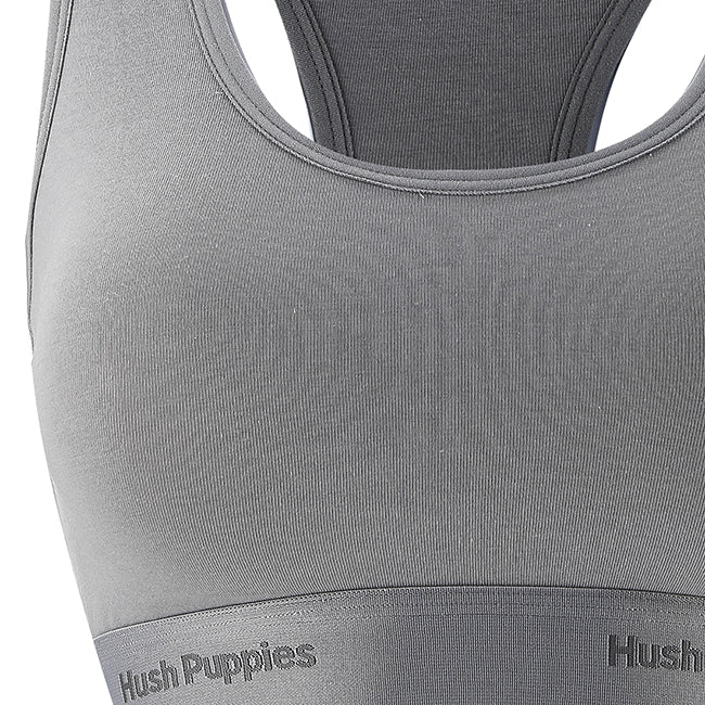 Hush Puppies Pakaian Wanita Sport Bra Flo In Dark Gray