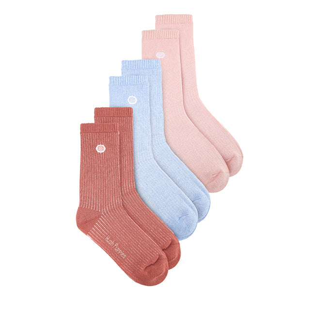 Hush Puppies Aksesoris Wanita Trav L Creq Socks In Bl/Wh/Pk