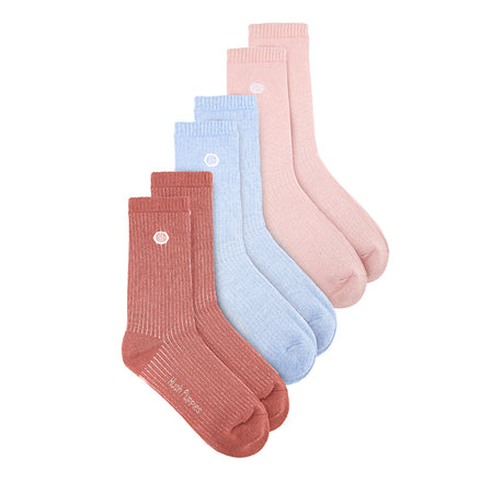 Hush Puppies Aksesoris Wanita Trav L Creq Socks In Bl/Wh/Pk