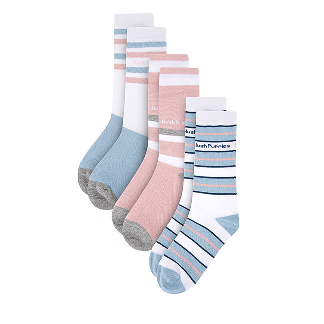Eloise L Crew Sock In Pink/Blue/White