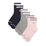 Lexi L Qua Sock In Gray/Pink/Black