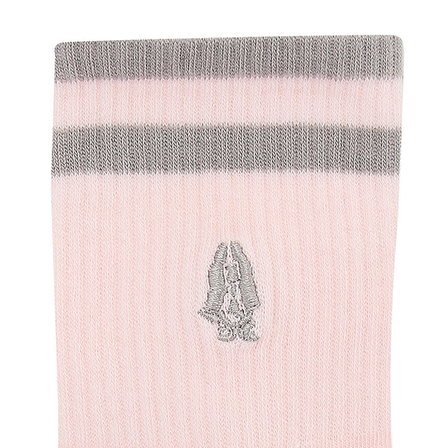 Lexi L Qua Sock In Gray/Pink/Black