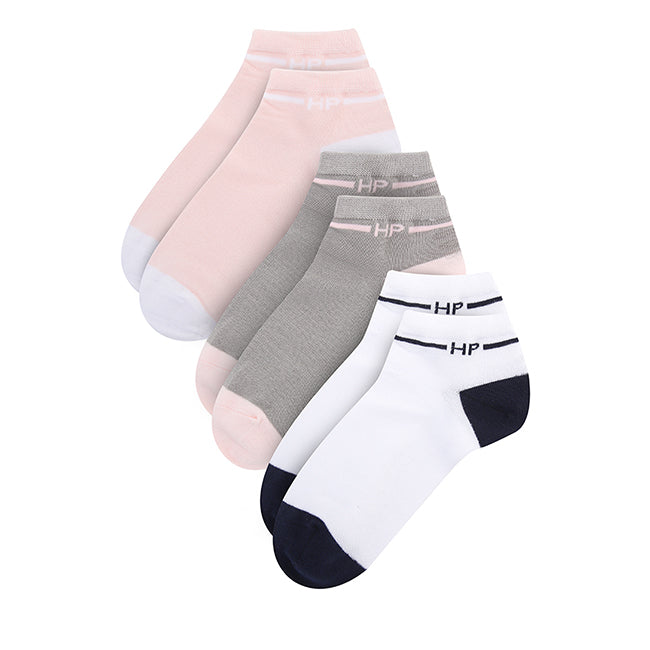 Ella L Ankle Sock In White/Gray/Pink