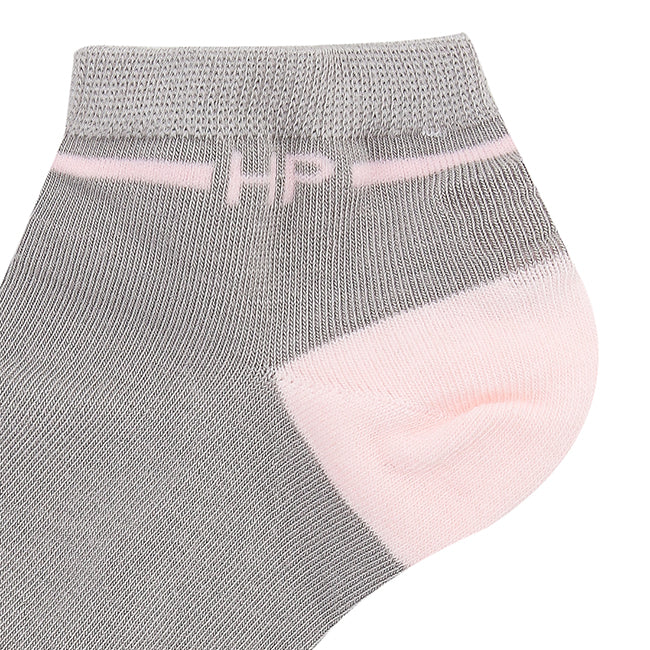 Ella L Ankle Sock In White/Gray/Pink