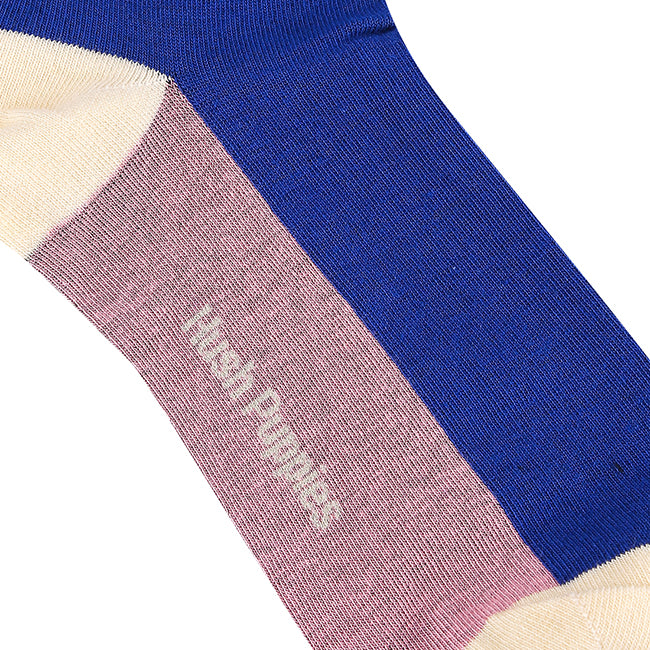 Flynn L Qua Sock In Blue/Dusty Pink