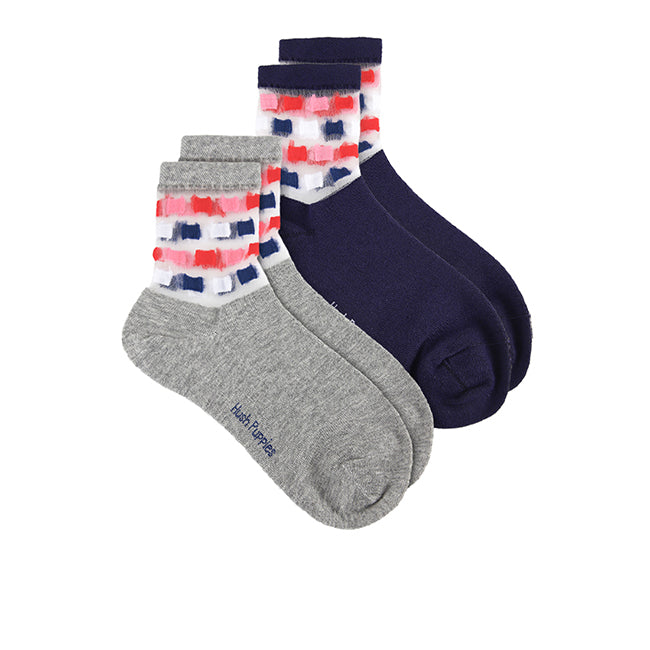 Gissela L Qua Sock In Gray/Navy