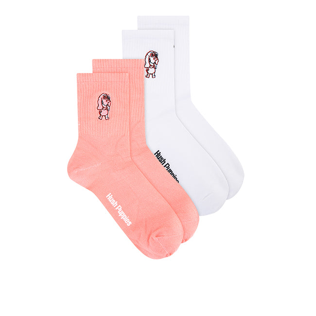 Joy L Qua Socks In Pink / White
