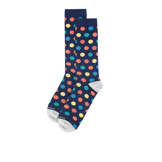 Hush Puppies Aksesoris Pria Mens Crew Socks In Navy / Grey / Yellow Solid