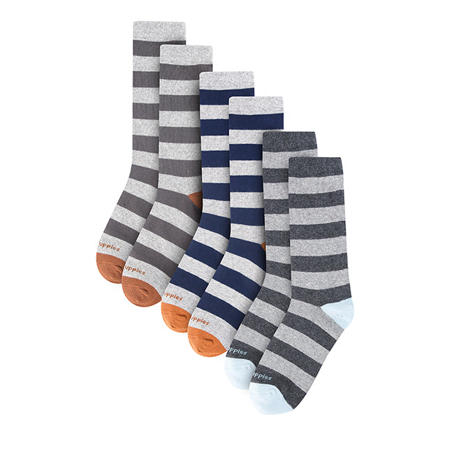 Hush Puppies Aksesoris Pria Mens Crew Socks In Gray Multicolor