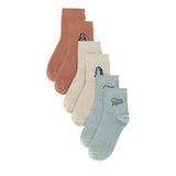 Hush Puppies Aksesoris Pria Mens Qua Socks In Mint / Brown / Khaki