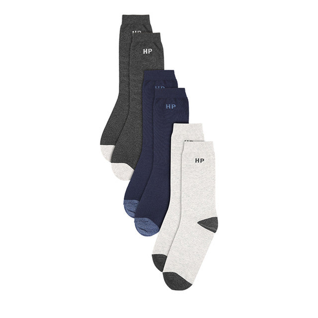 Hush Puppies Aksesoris Pria Both M Crew Socks In Lg/Dg/Bl