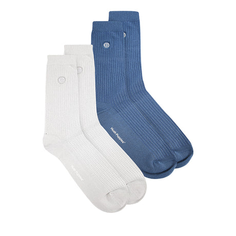 Hush Puppies Aksesoris Pria Waff M Crew Socks In Bl/Wh