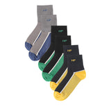 Ben M Qua Sock In Bl/Yl/Gr