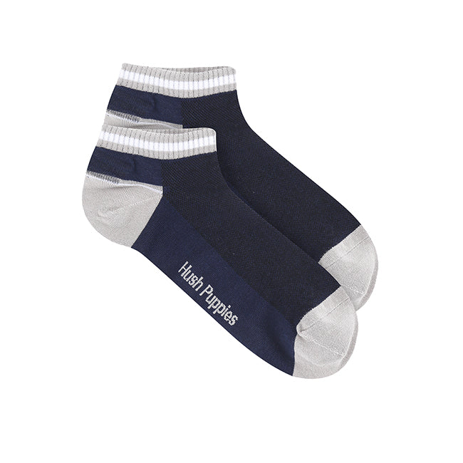 Travis M Ankle Sock In Wh/Gy/Dg
