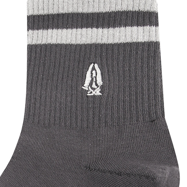 Leo M Qua Sock In Dg/Gy/Bk