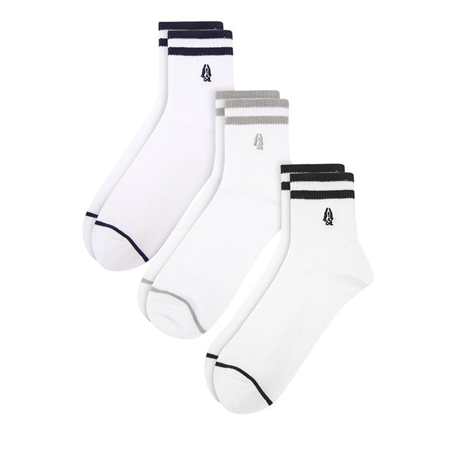 Leo M Qua Sock In All White