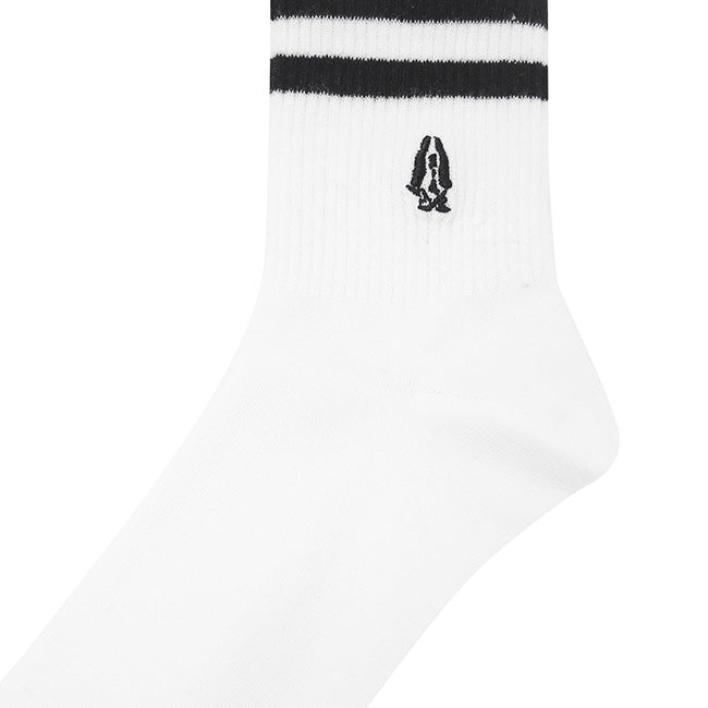 Leo M Qua Sock In All White