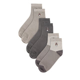 Grayed M Qua Sock In Dg/Bk/Lg