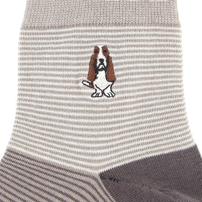 Grayed M Qua Sock In Dg/Bk/Lg